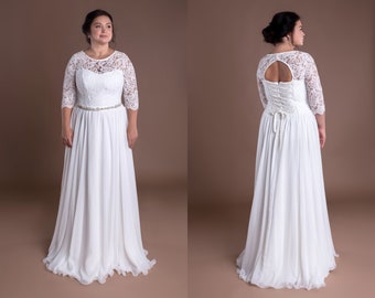 Vintage Wedding Dress Plus Size Empire Waist